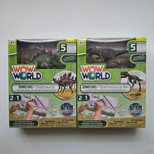 WOW World Dino Dig Bundle 5 Pc Excavation Fossil Playset STEM Model Kit Toy
